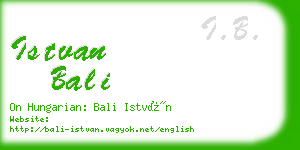 istvan bali business card